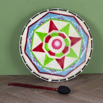 KOW Large Painted Shaman Drum 16"