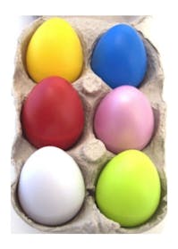 stagg egg-50 plastic multi coloured egg shakers
