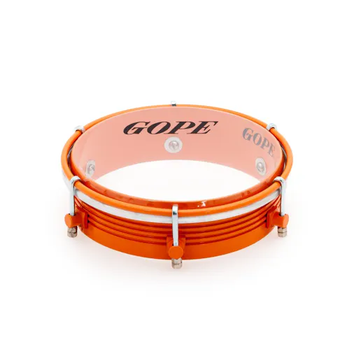 Gope Tamborim 6" Frisado Orange