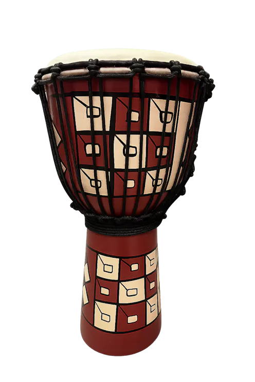 KOW Painted Wood Djembe 10inch