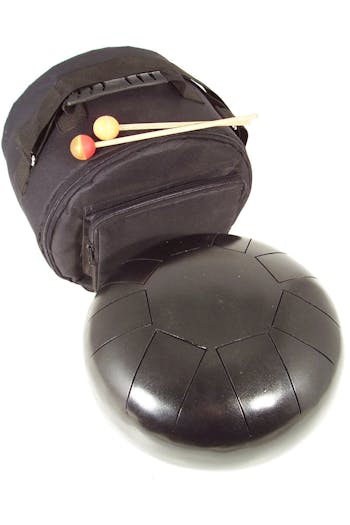 Knock on Wood black metal tongue drum with padded bag