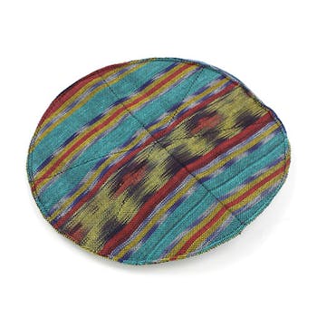 Knock on Wood Ikat padded djembe hat (5 sizes)