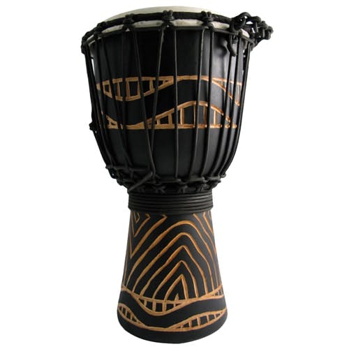 Knock on Wood Djembe, Beginners 30cm with carved design