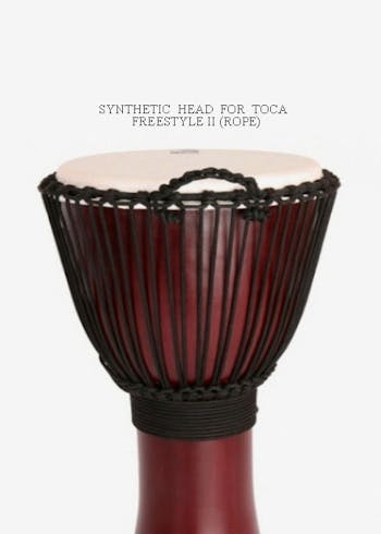 Synthetic head for Toca freestyle II rope tuned djembe