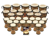 Knock on Wood 30 Player Djembe Pack, Primary
