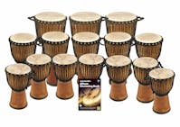 Knock on Wood 15 Player Wide Top Djembe Pack, Secondary