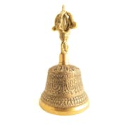 Knock on Wood Brass Om Bell 12cm