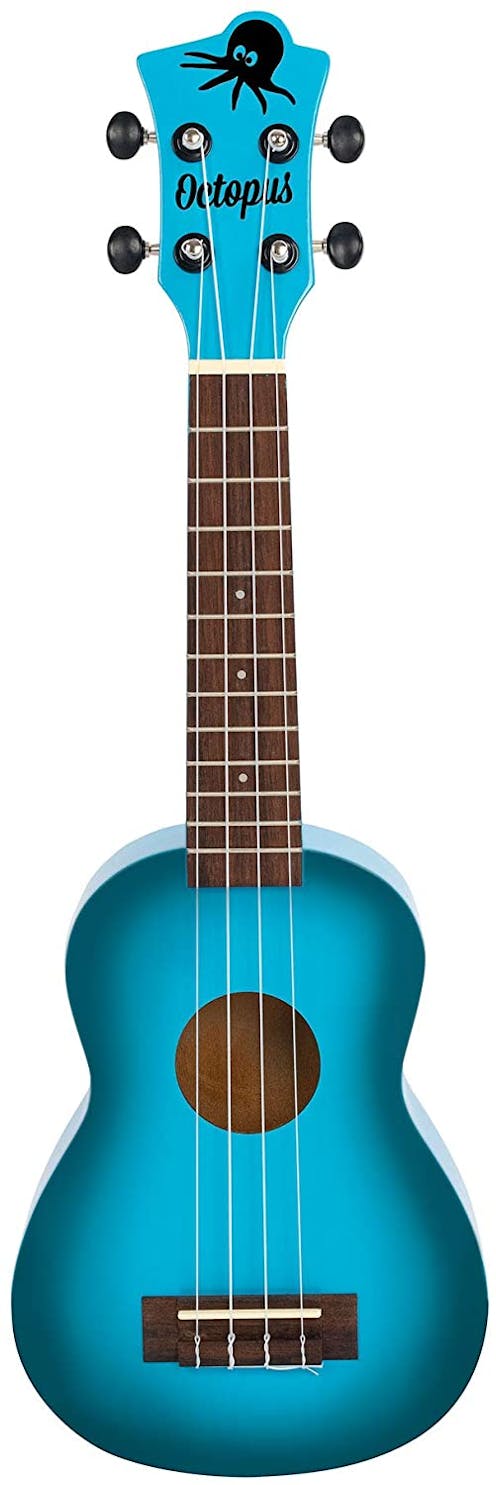 Octopus soprano ukulele ~ Light blue burst