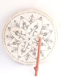 Knock on Wood Decorated Frame Drum, 25cm