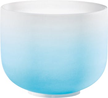 Sonic Energy Crystal Singing Bowl, color-frosted, 10" / 25 cm, Note G4, Throat Chakra