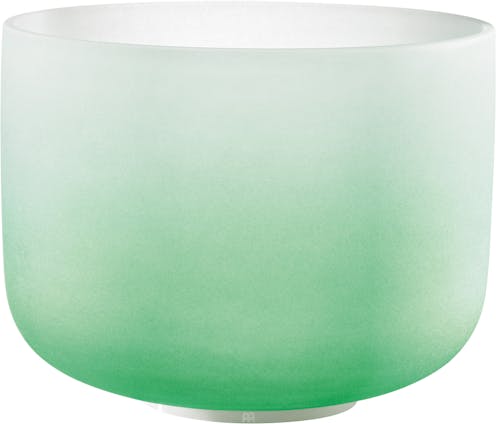 Sonic Energy Crystal Singing Bowl, color-frosted, 11" / 28 cm, Note F4, Heart Chakra