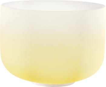 Sonic Energy Crystal Singing Bowl, color-frosted, 12" / 30 cm, Note E4, Solarplexus Chakra