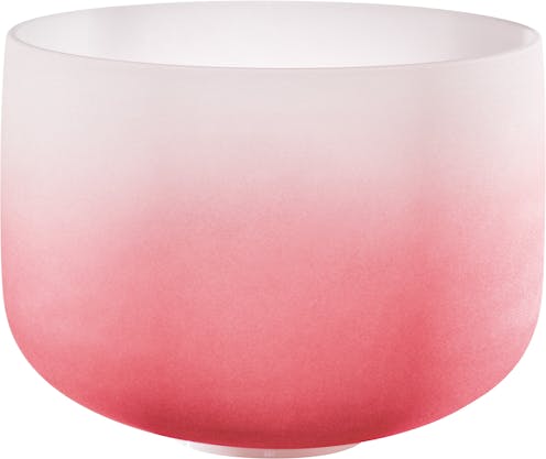 Sonic Energy Crystal Singing Bowl, color-frosted, 14" / 36 cm, Note C4, Root Chakra