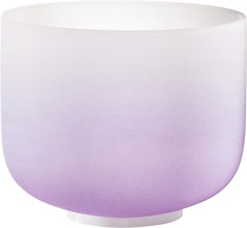 Sonic Energy Crystal Singing Bowl, color-frosted, 8" / 20 cm, Note B4, Crown Chakra