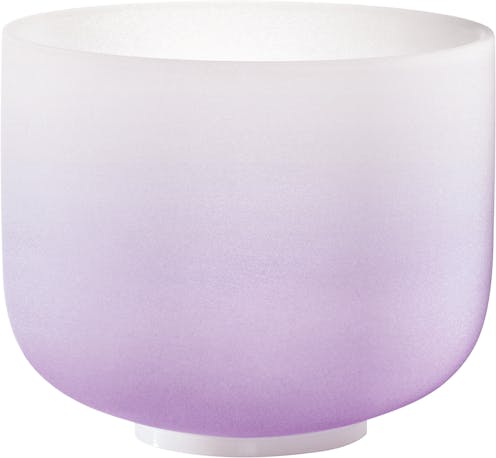 Sonic Energy Crystal Singing Bowl, color-frosted, 8" / 20 cm, Note B4, Crown Chakra