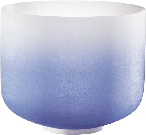 Sonic Energy Crystal Singing Bowl, color-frosted, 9" / 21 cm, Note A4, Brow Chakra