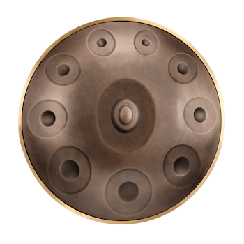 KOW Handpan drum 10 notes 22" - Bronze with Golden edge