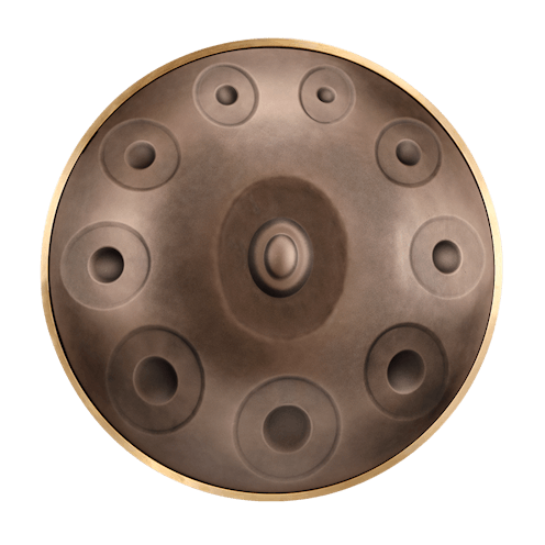 KOW Handpan drum 10 notes 22" - Bronze with Golden edge