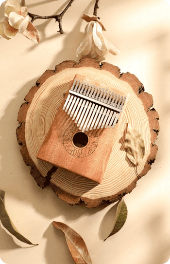 KOW Lotus Leaf Mahogany Kalimba - 17 Keys