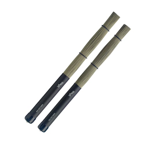 Stagg Polybristle Straw Brushes with Black Rubber Handle Grip