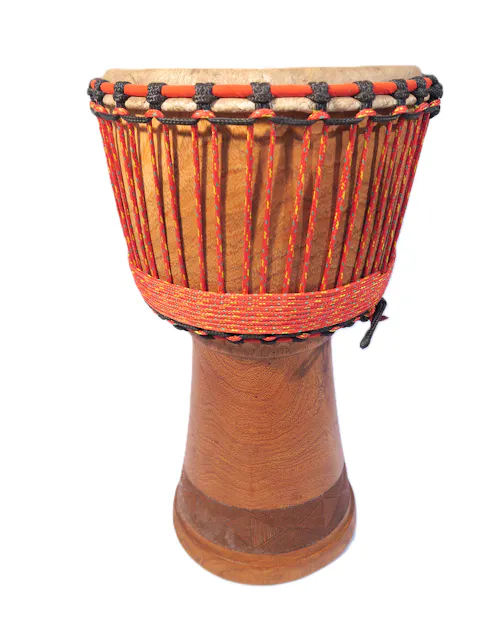 KOW Large pro djembe from Mali 11" half carved