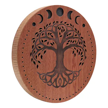 Meinl Sonic Energy 12" Rain Disk, Stream Sound, Moon Phases & Tree of Life Carving